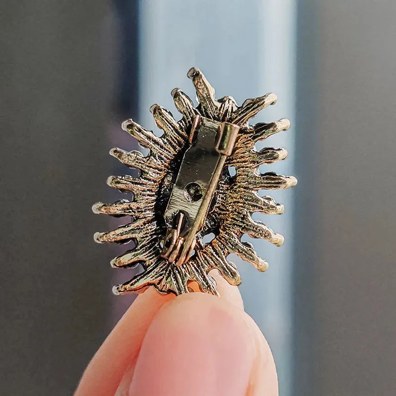 Vintage Rhinestone Evil Eyes Brooches For Women Men Clothing Suit Metal Alloy Pearl Black Blue Eye Brooch Pins Jewelry Sets Gift