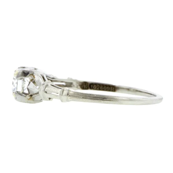 Vintage Solitaire Engagement Ring, RBC 0.42ct