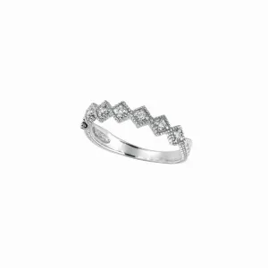 WHITE GOLD DIAMOND STACK RING 14K GOLD (0.18 CTW)