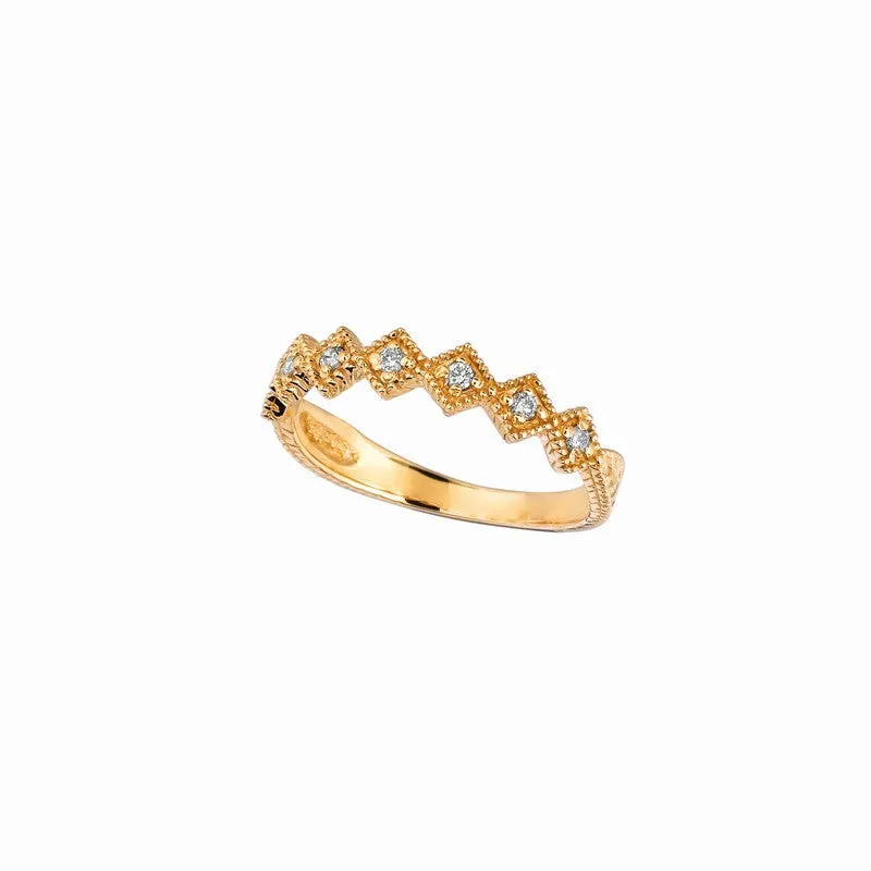 WHITE GOLD DIAMOND STACK RING 14K GOLD (0.18 CTW)