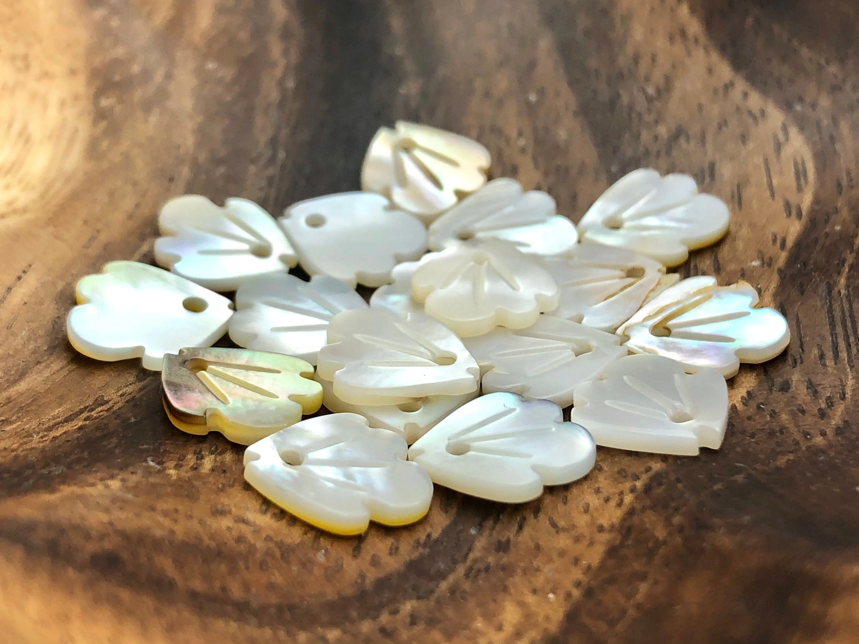 White South Sea Mother Of Pearl Beads Sku#M382