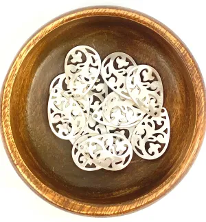 White South Sea Mother Of Pearl Beads, Sku#M523