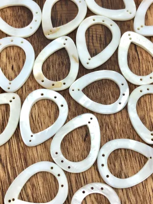 White South Sea Mother Of Pearl Beads Sku#M582