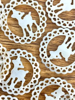 White South Sea Mother Of Pearl Beads, Sku#M593