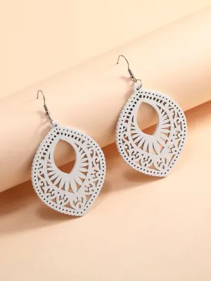 Wooden Drop Earrings