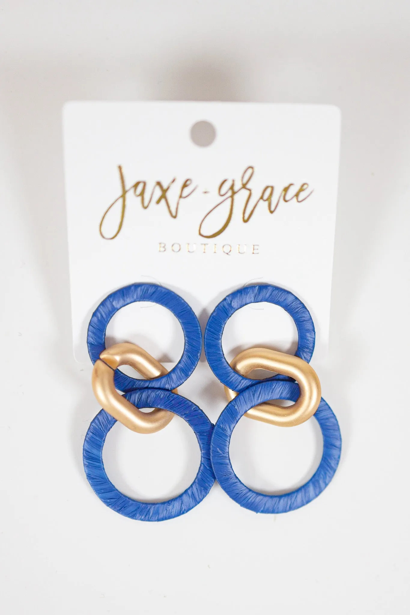 Wrapped Raffia Link 2 Drop Earrings, VARIOUS