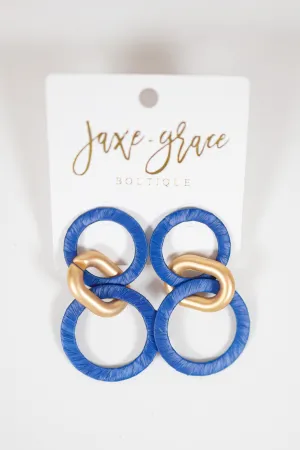 Wrapped Raffia Link 2 Drop Earrings, VARIOUS