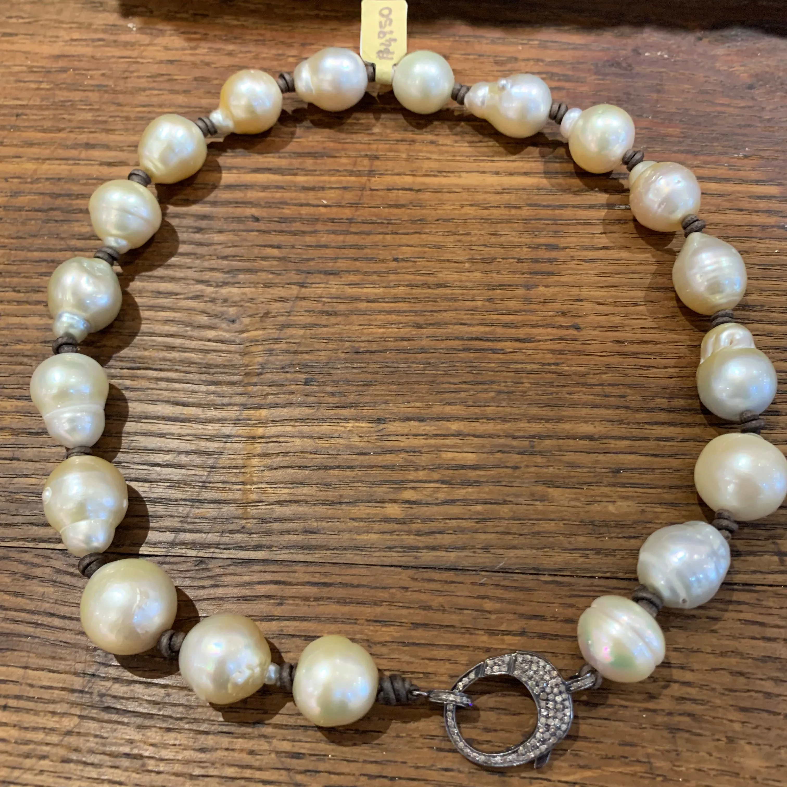 XL South Sea Pearls, Diamond Clasp Choker | 18”