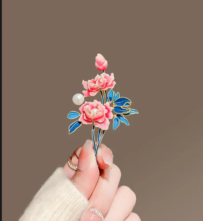XSB122 - Colorful Floral Saree Brooch
