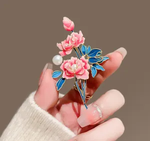 XSB122 - Colorful Floral Saree Brooch