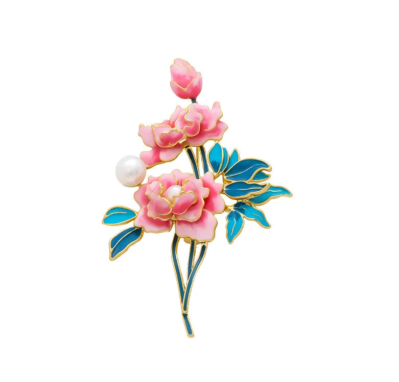 XSB122 - Colorful Floral Saree Brooch