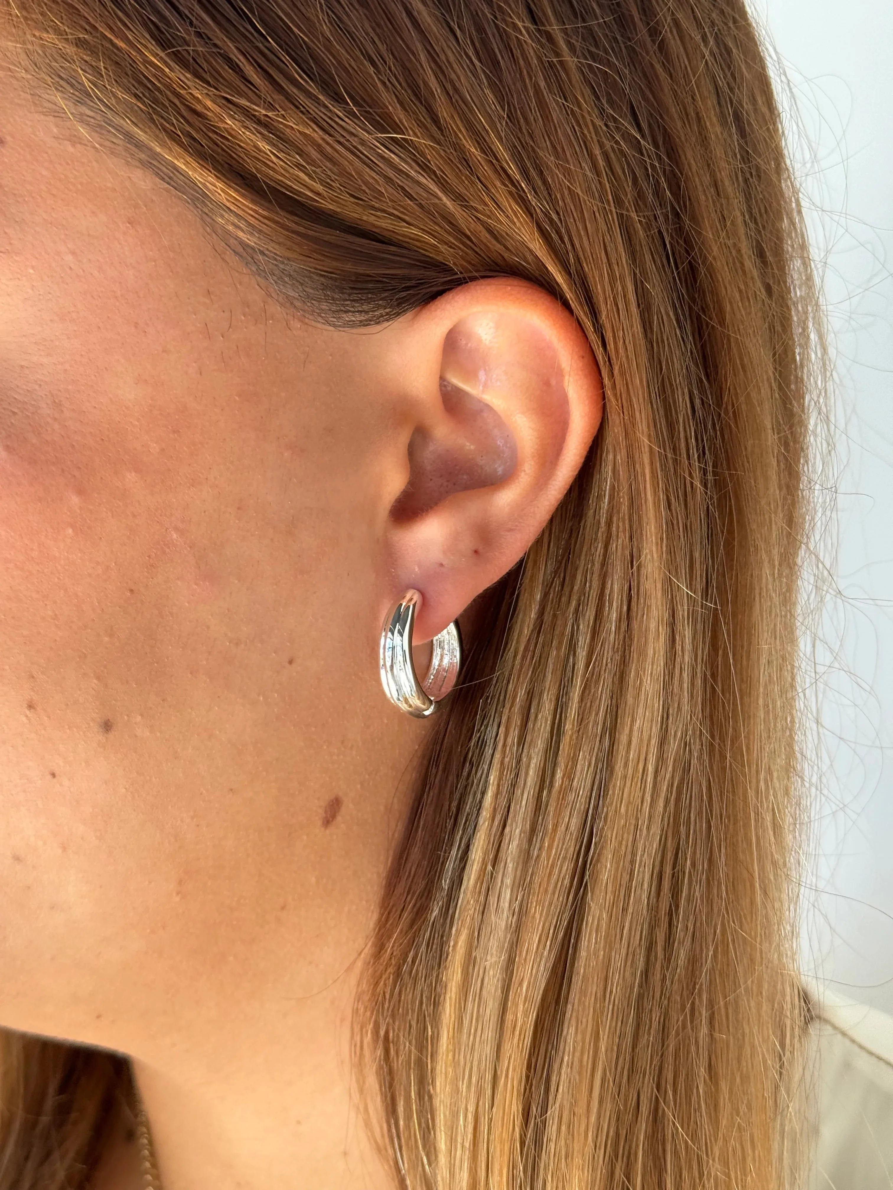 Zafino Paris Hoop Earrings Silver